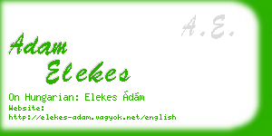 adam elekes business card